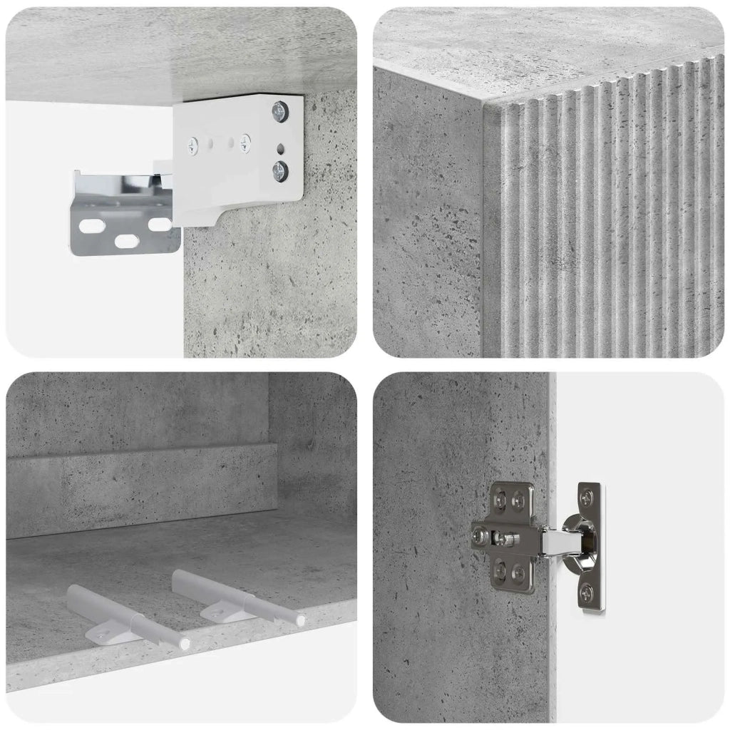 Mobiletto a muro Grigio Cemento 59 x 31 x 60 cm 898408