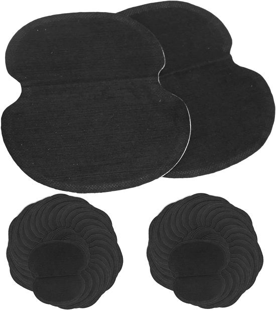 Otturanti ascellari in 60 pezzi - Piumini invisibili - Tessuto non tessuto - Nero - Ultra spessi - Leggeri e portatili - Pannelli per sudore