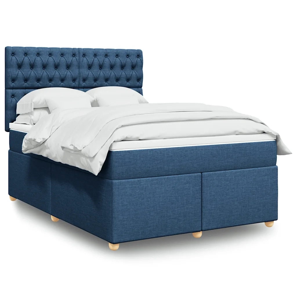 Giroletto a Molle con Materasso Blu 140x190 cm in Tessuto 3293588