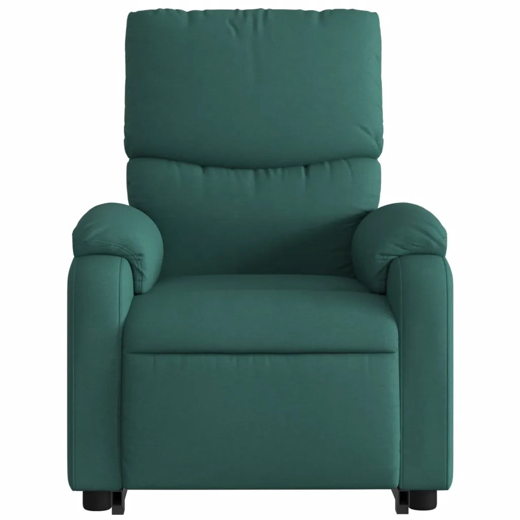 Poltrona Alzapersona Reclinabile Elettrica Verde Scuro Tessuto 3204854
