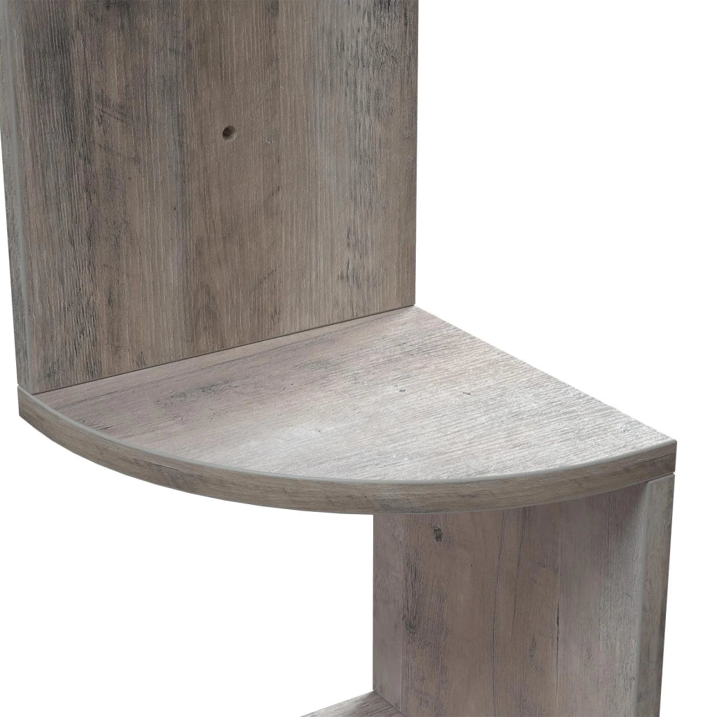 Mensola angolare mensola da parete 20 x 20 x 127,5 cm forma a zigzag libreria grigio 12_0005625