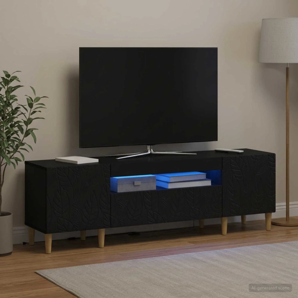 Mobile TV LED Nero Legno ingegnerizzato 897126