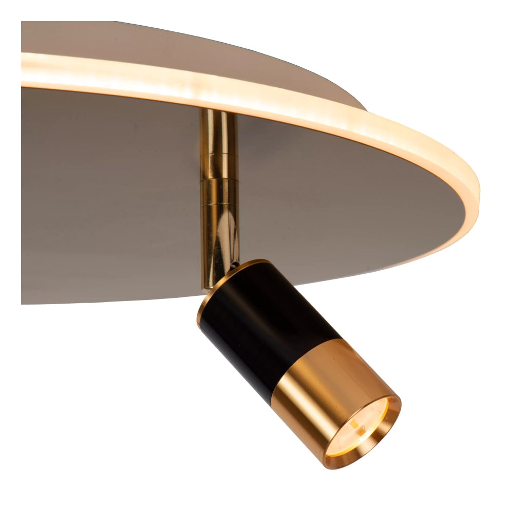 Plafoniera LED Lucide Jubel oro/nero 48cm 33W dimmerabile