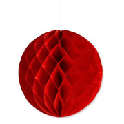Trade Shop - Set 3 Festoni Sfera Decorativi Rossi Carta Velina Decorazioni Addobbi Feste -
