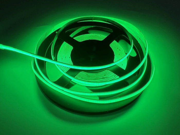 Striscia LED COB 480 verde 9W/m 12V IP20 5m dimmerabile Ecolight
