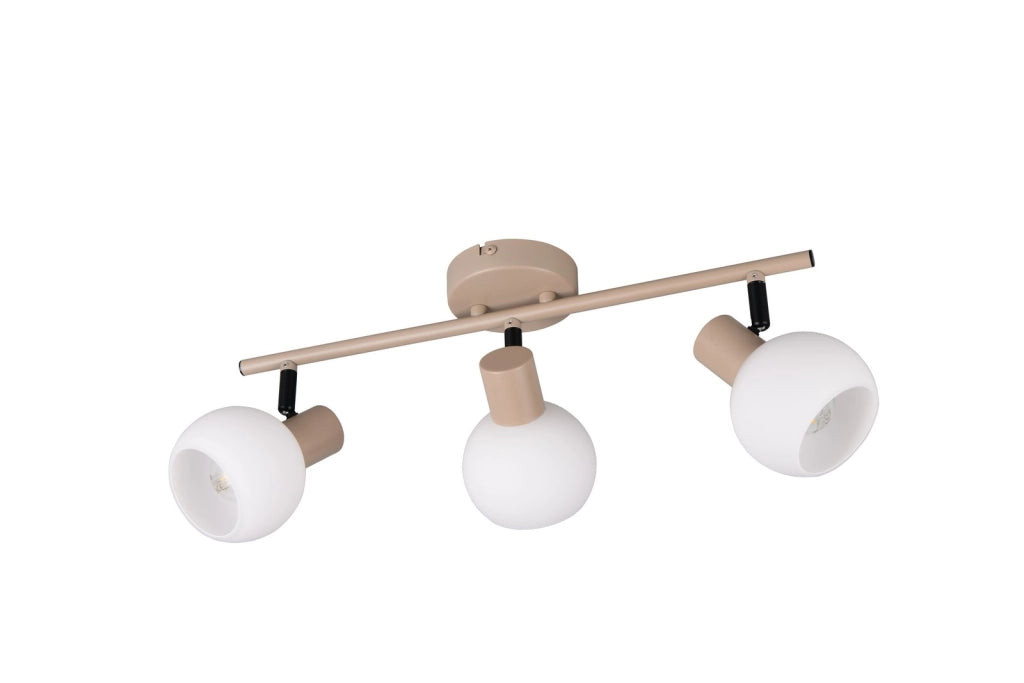 Plafoniera da soffitto 3 luci beige metallo BOBA RL