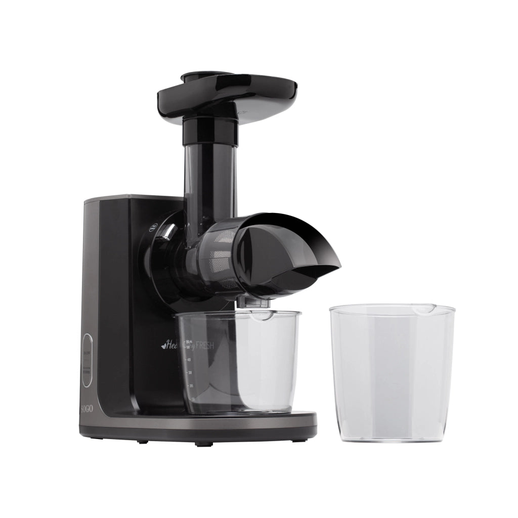 Estrattore di succo a freddo 150W con funzione inversa, sistema a bassa velocità 85-115 rpm con doppio contenitore - Sogo