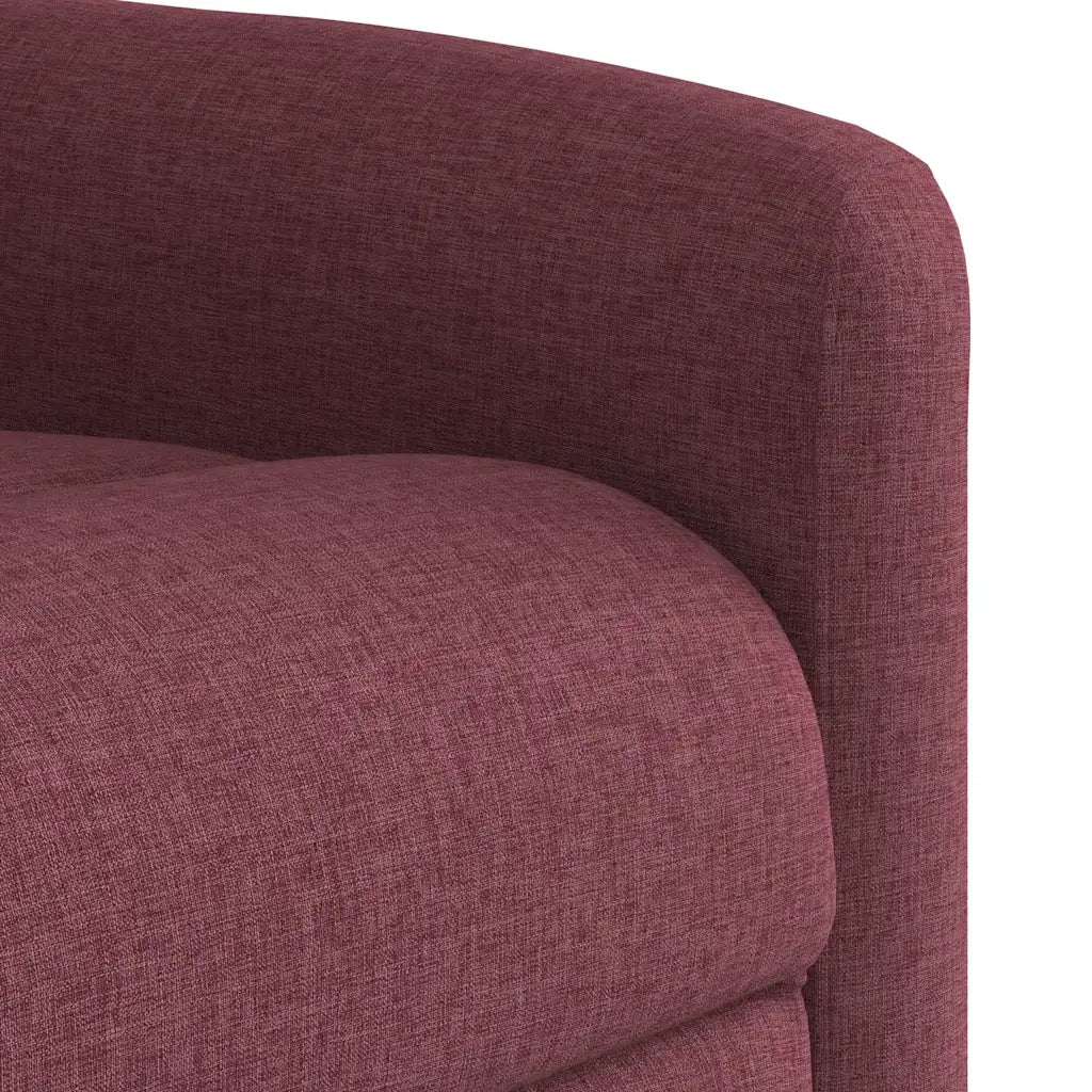 vidaXL Poltrona Massaggiante Reclinabile Rosso Vino in Tessuto