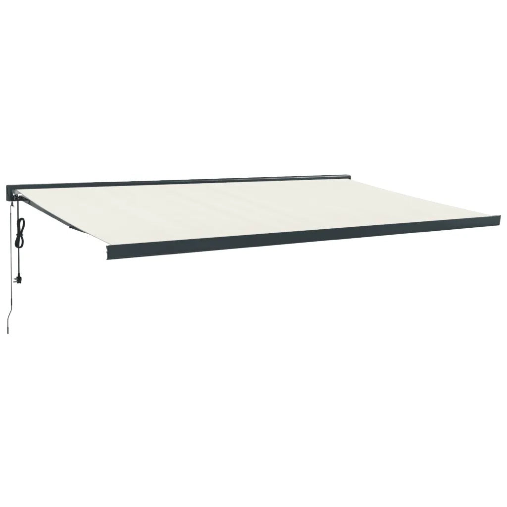 Tenda da Sole Retrattile Crema 5x3 m in Tessuto e Alluminio 3154605