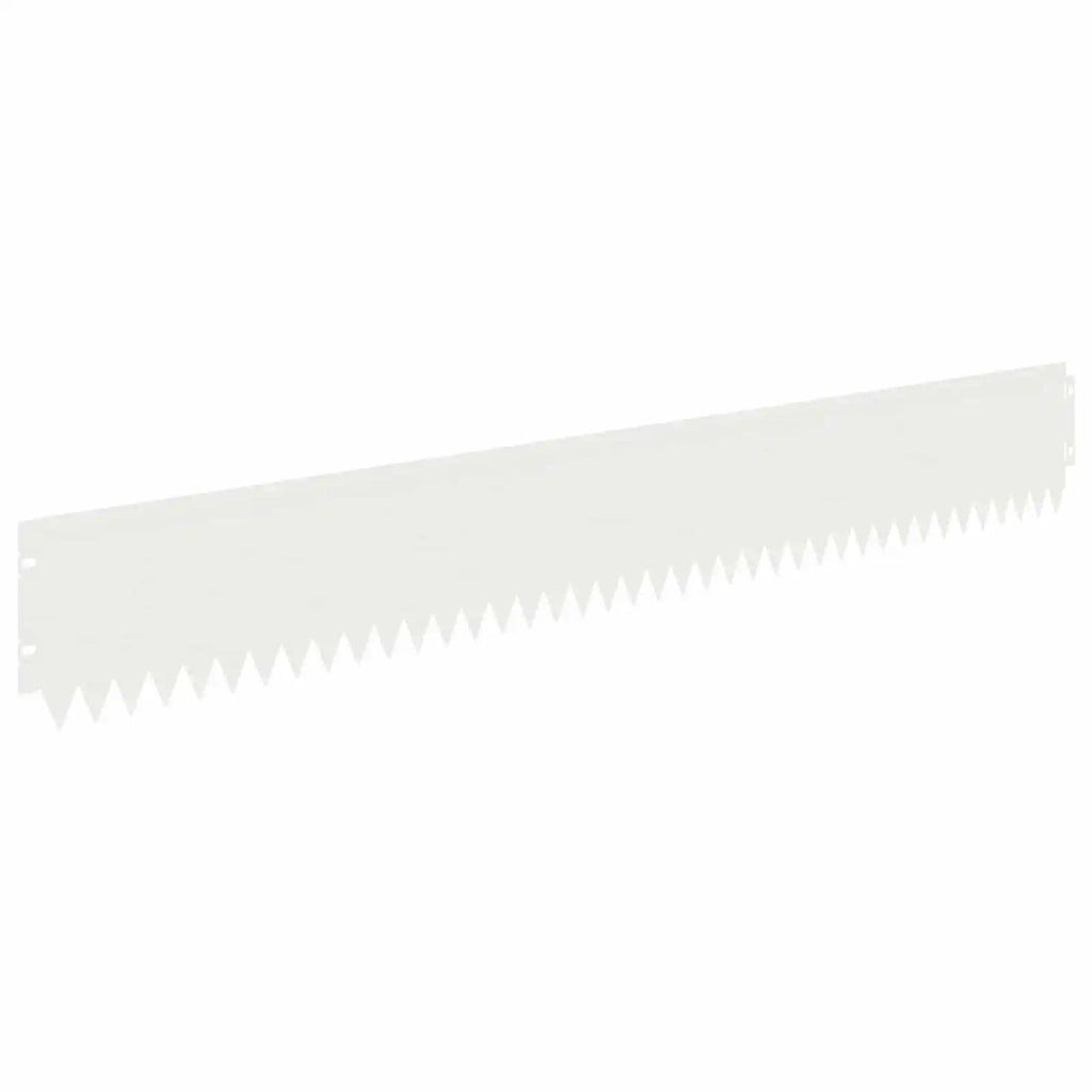 Bordura per Prato 20 pcs 103 x 15 cm Acciaio Bianco 8008452