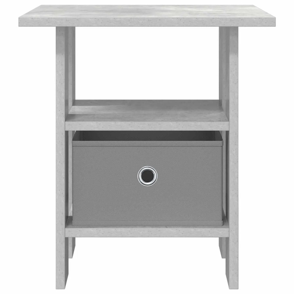 Comodino Grigio cemento 41 x 40 x 45 cm Legno multistrato