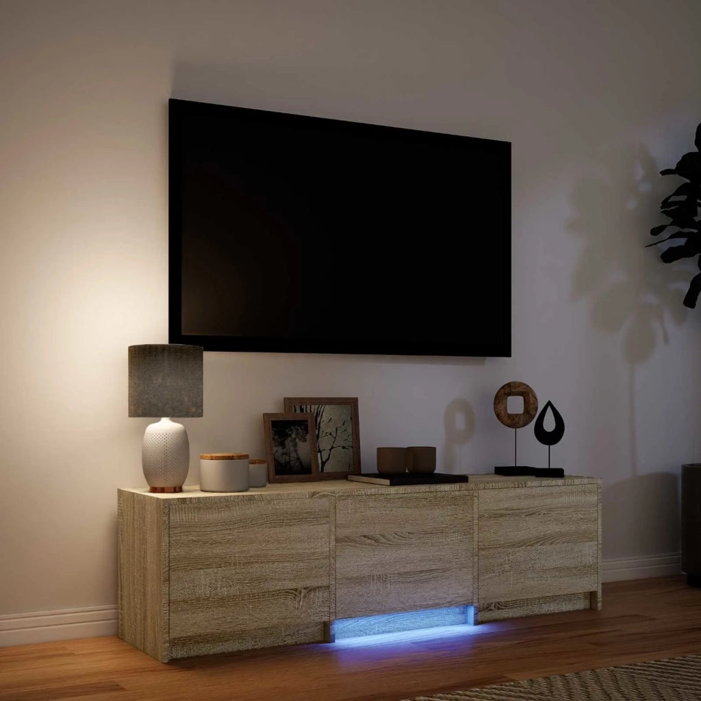 Mobile TV con LED con LED Rovere Sonoma 140 x 34 x 40 cm 3418712