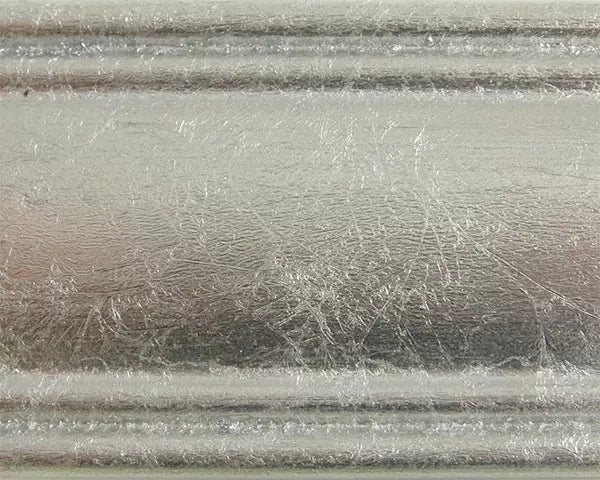 Porta tv in legno shabby bianco/foglia argento 160x50x61 (3084) - Mobili 2G