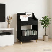 Scaffali per Media Rovere Nero 70,5 x 46 x 112 cm 8012899