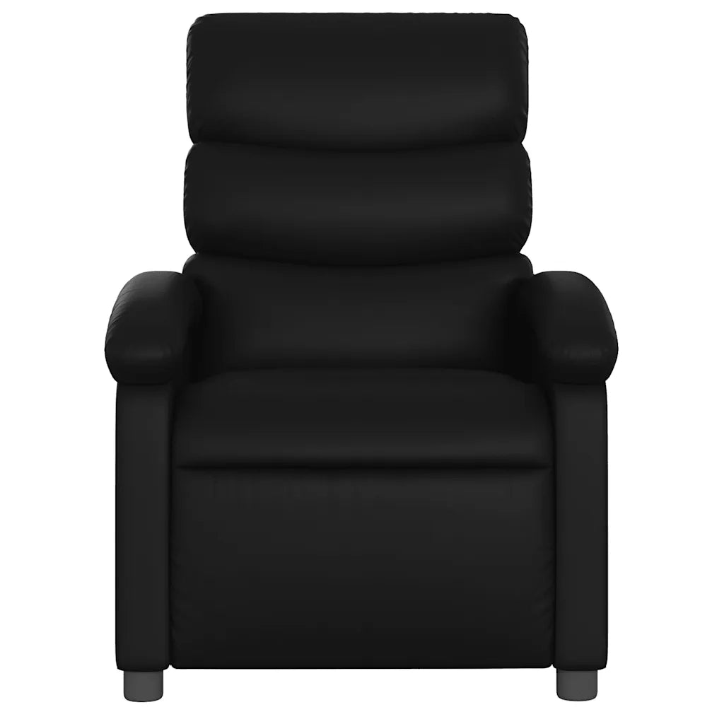 Poltrona reclinabile massaggiante in Similpelle Nera 3205847