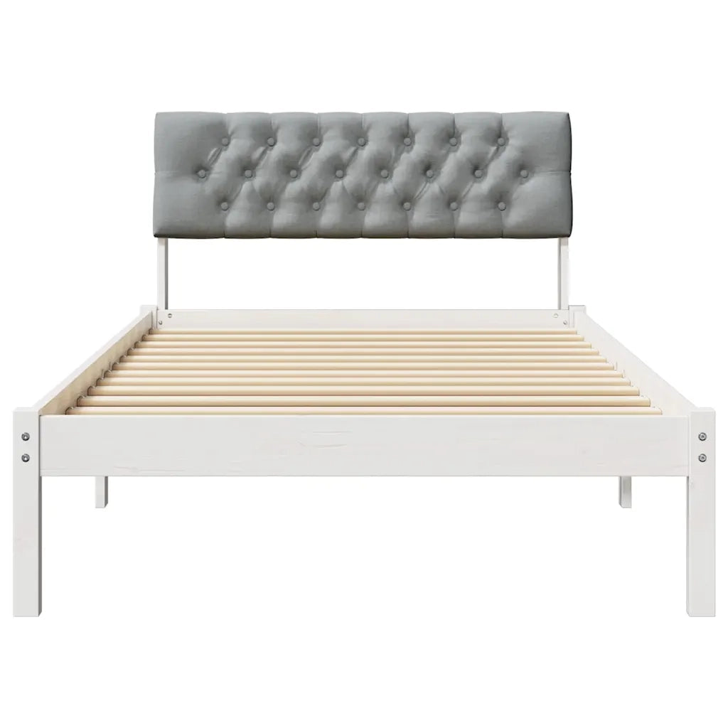 Struttura del Letto Bianco e grigio chiaro 100 x 200 cm