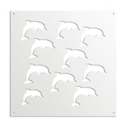 DOLPHIN - Pannello in PVC traforato - Parasole Misura: 48x48 cm, Colore: bianco