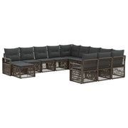 Set Divano da Giardino 12 pcs Grigio polyrattan 3435917