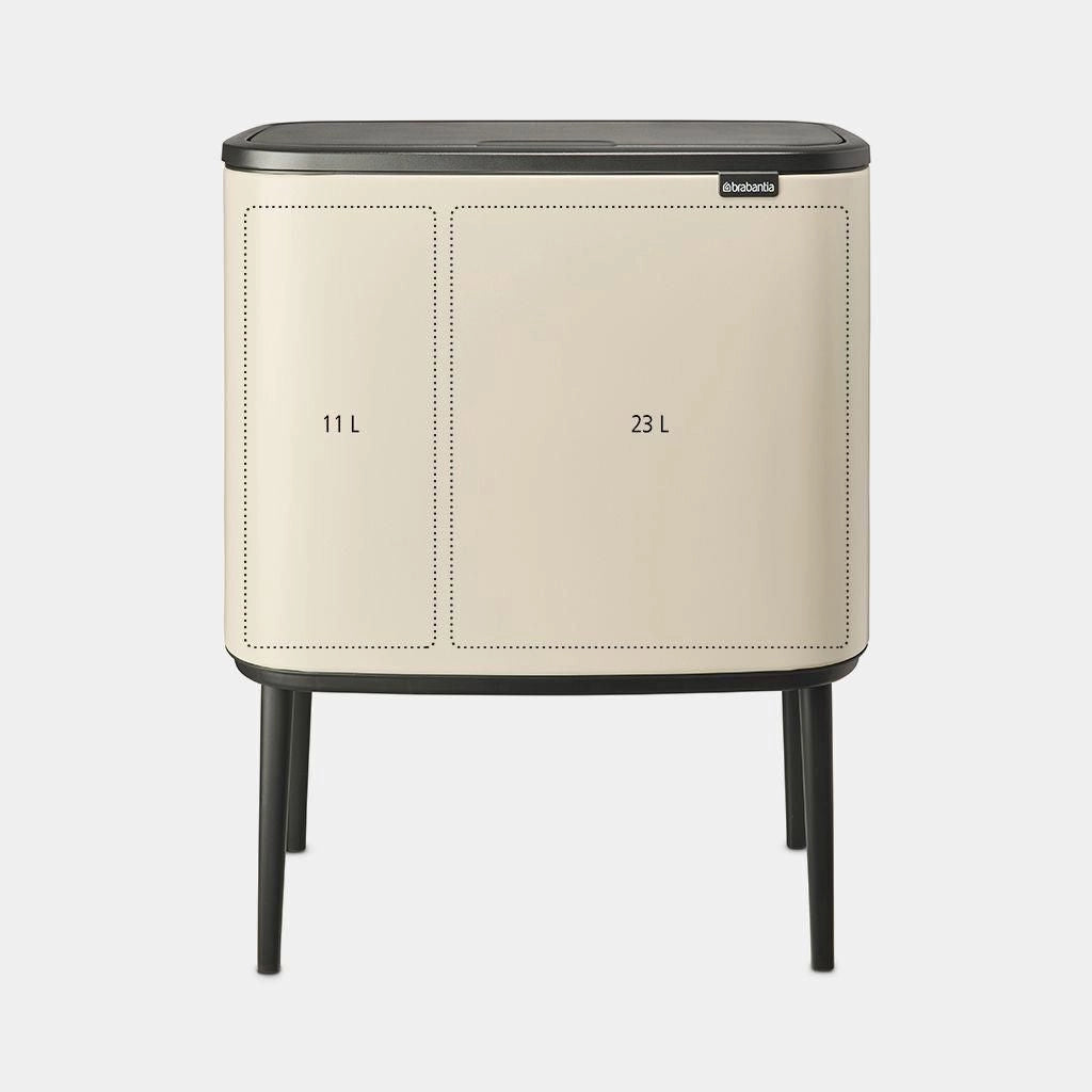 Brabantia 201585 Bo Touch Bin Pattumiera Raccolta Differenziata 2 Scomparti 34 L Soft Touch colore Beige