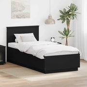 Struttura del letto Nero 70 x 190 cm Legno multistrato