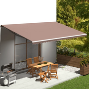 Tessuto di Ricambio per Tenda da Sole-Ricambio telo per tenda da sole Marrone 6x3 m