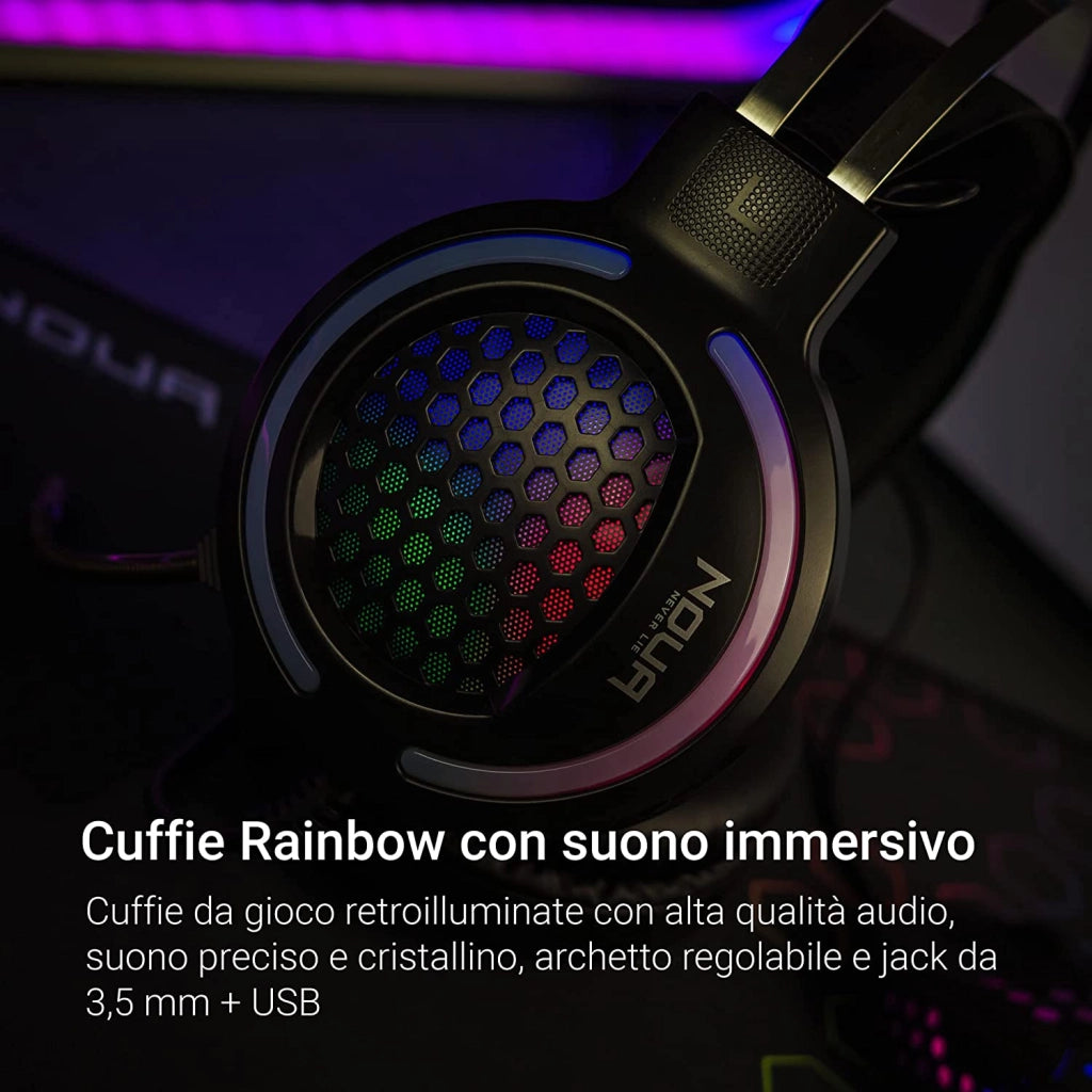 Kit Gaming Noua Uranus 3in1 Mouse Cuffie Tappetino