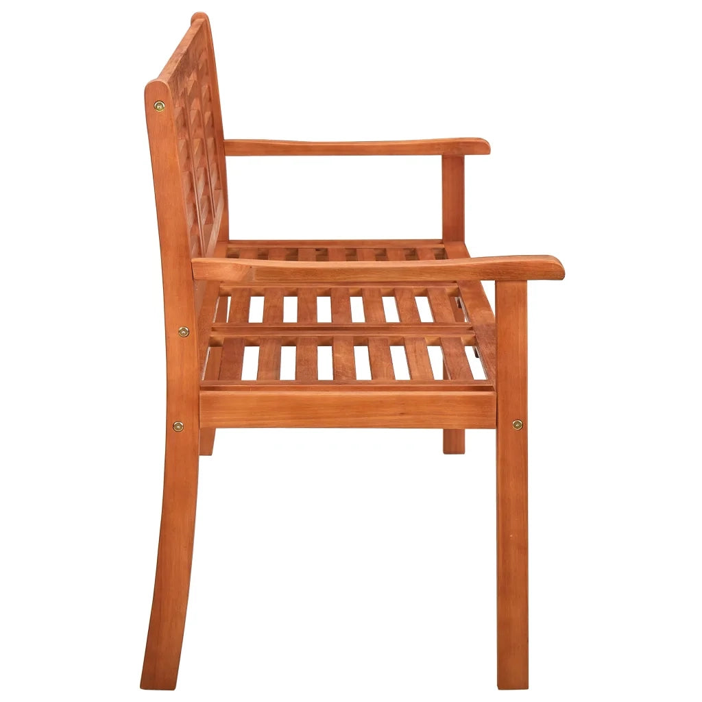 Panchina da Giardino e Cuscino 3 Posti 150cm Eucalipto Massello cod mxl 75772