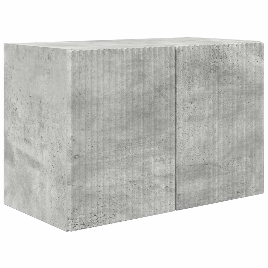 Set di Mobiletto da TV a Parete 4 pz-Credenza per TV sospesa Grigio cemento 357612