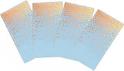 Tavolo coprente - Plastica - Rettilineo - Impermeabile - Blu - Oro - Punto - Esterno - Feste di compleanno - Matrimoni - Natale - 4 Pack.