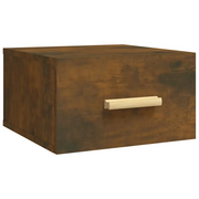 Comodino | Armadio da Notte | Mobiletto da notte a Muro Rovere Fumo 35x35x20 cm