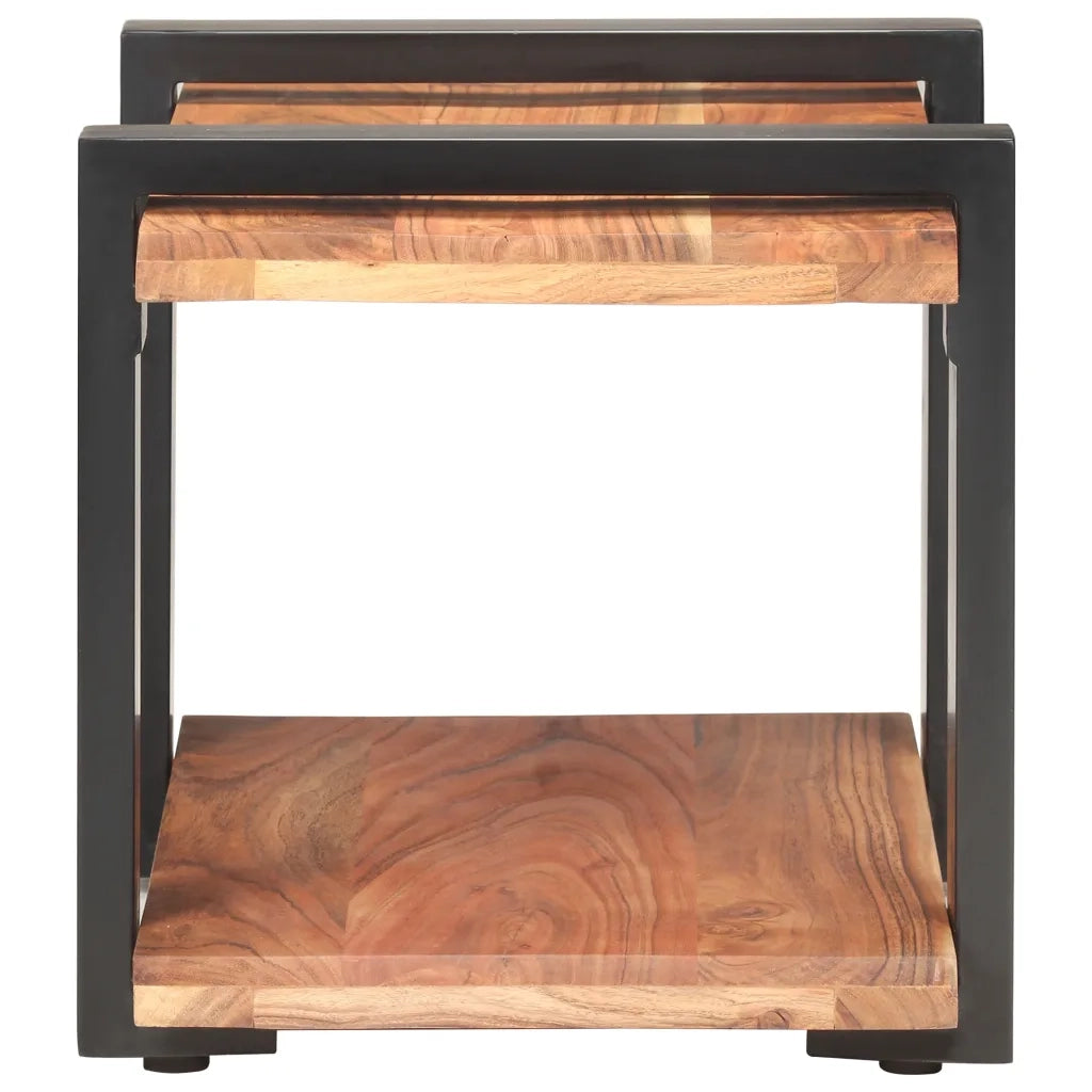 Comodino 50x40x40 cm in Legno Massello di Acacia cod mxl 30059