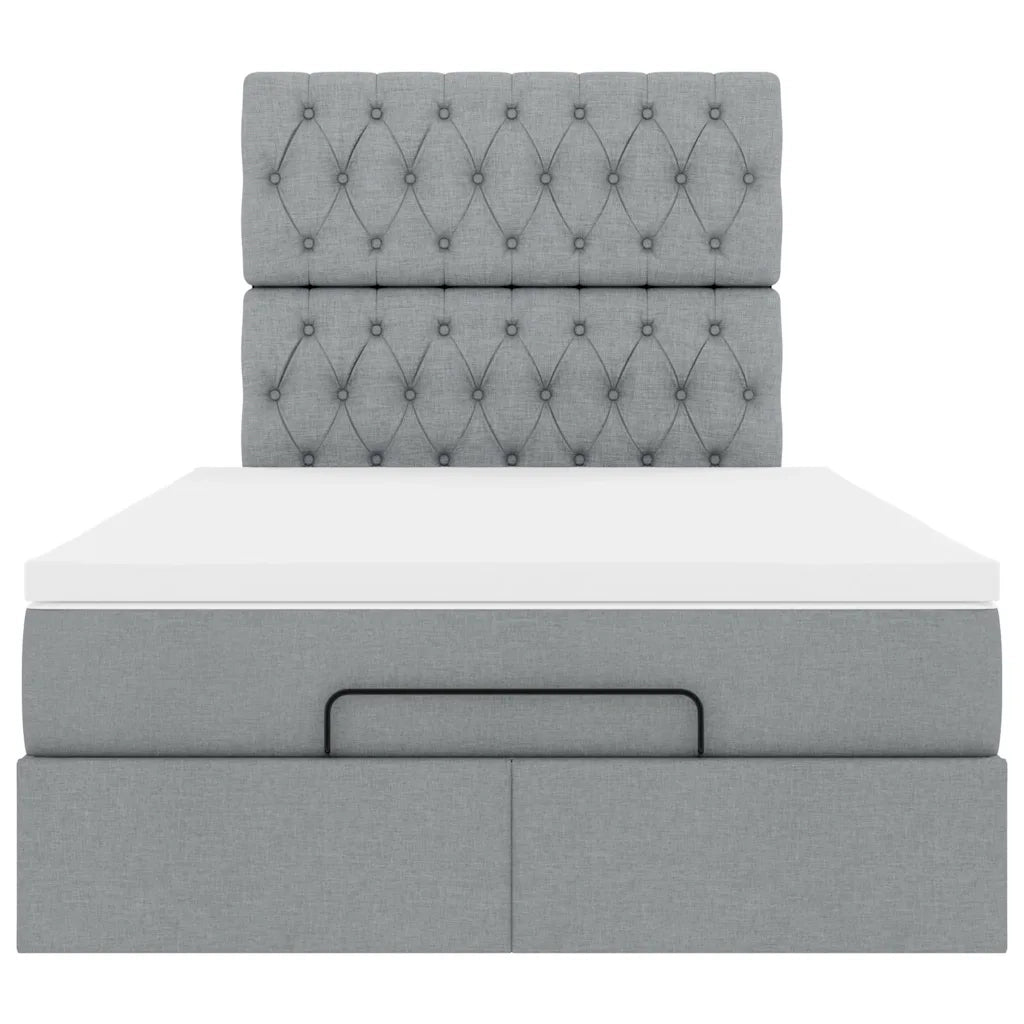 Struttura Letto Pouf con Materasso 120x190 cm in Tessuto 3313223