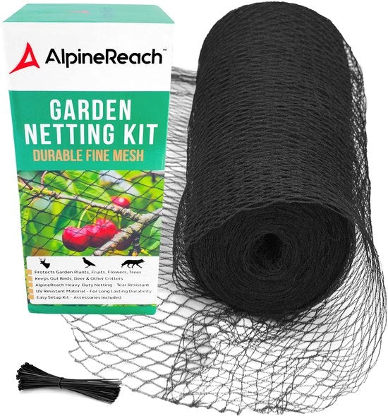 Rete di protezione per uccelli 2m x 20m Fino a 15 x 15 mm Reticolo extra resistente, Rete per uccelli, Rete per fruttiferi, Rete per gatti, Reticolo per foglie fine, Cavi e cavi elettrici, Riciclabile, Nero
