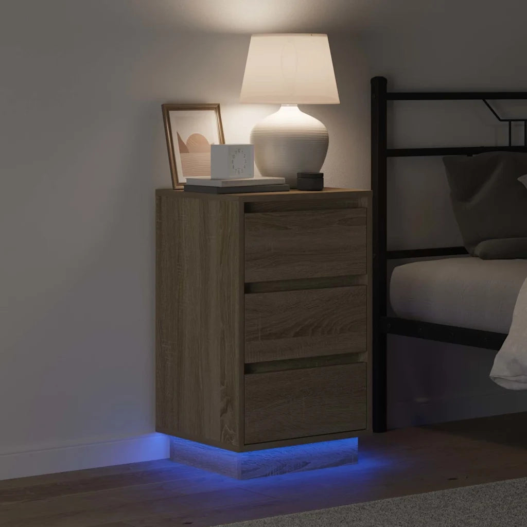 Comodino | Armadio da Notte | Mobiletto da notte con cassetto Rovere Sonoma 39 x 34,5 x 65 cm