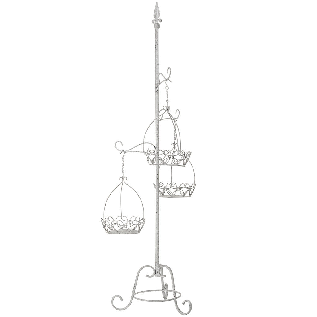 Portavasi in metallo per 3 vasi 43,82x38,74x169,55h cm