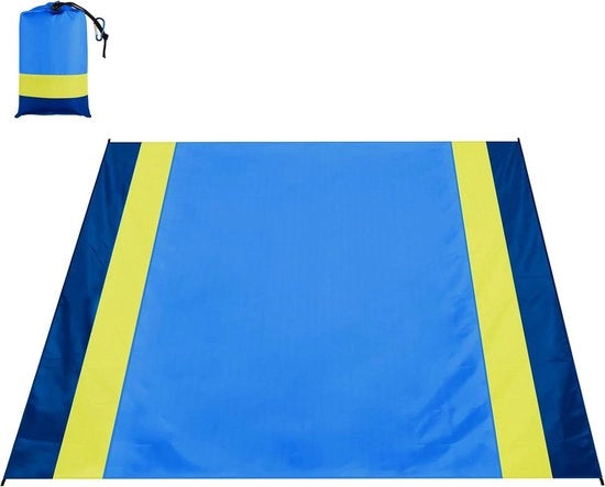 Pavillone da picnic extra grande 200 x 210 cm - impermeabile e resistente al sabbia - per 5-8 persone - blu