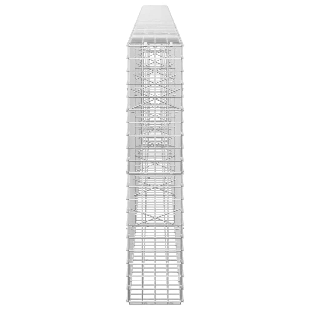 Gabione con filo da 5 mm e rete da 5x5 cm 400x20x100 cm 3464066