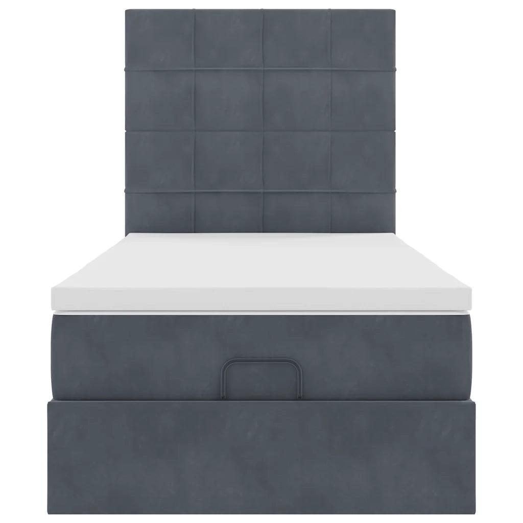 Struttura Letto Pouf con Materassi 90x190 cm in Velluto 3313440