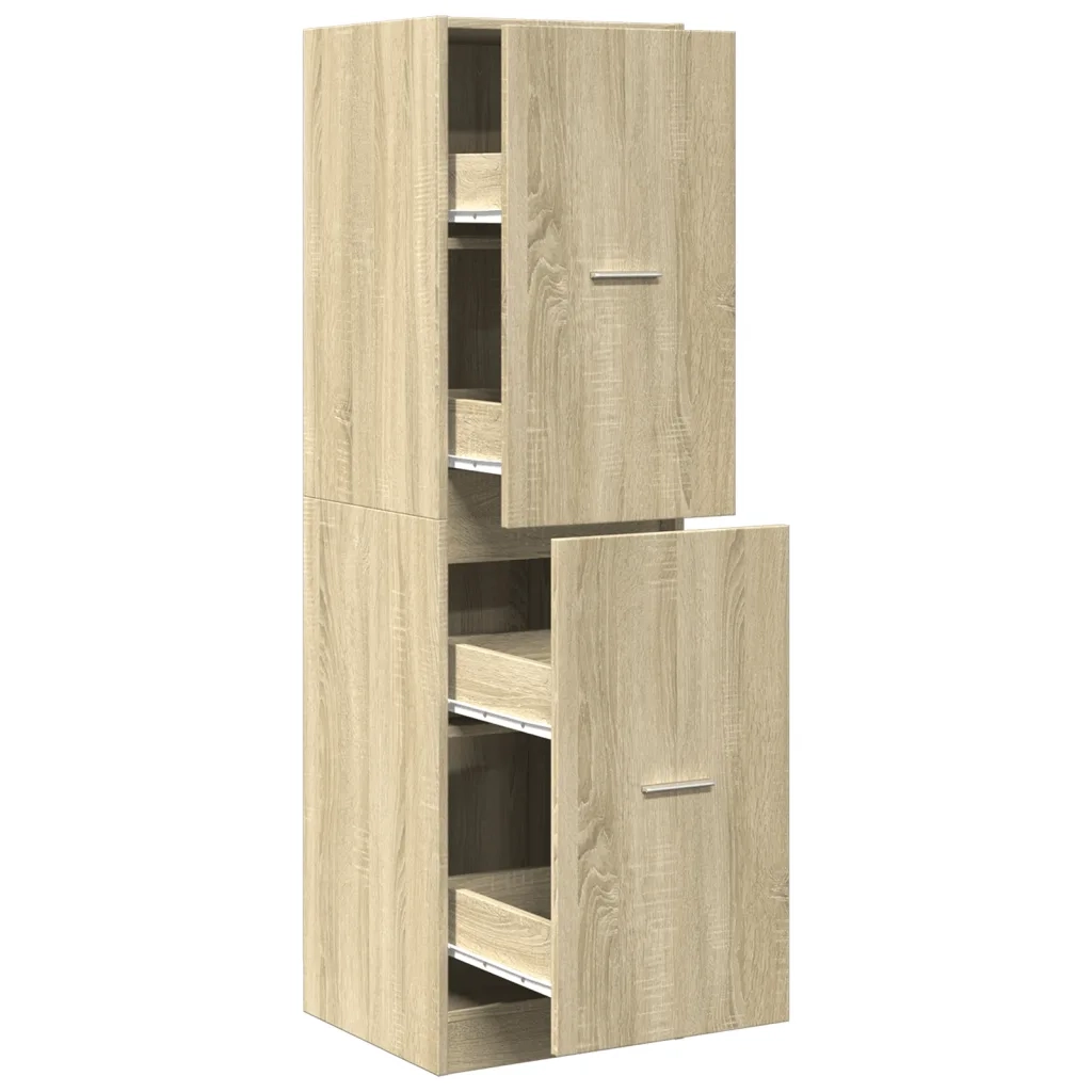 vidaXL Armadietto da Farmacia Rovere Sonoma 40x41x144,5 cm Truciolato
