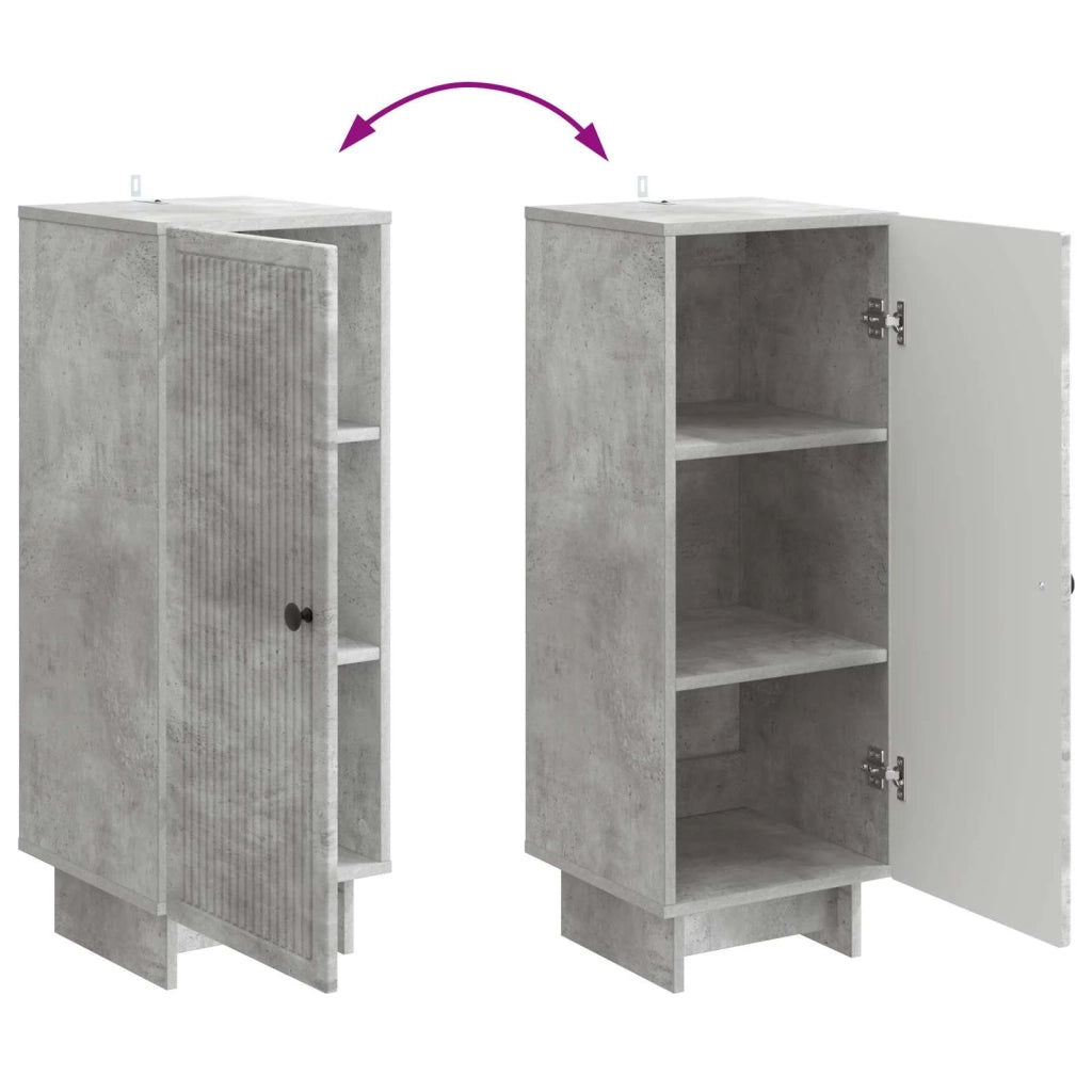 Credenza | Madia | Buffet da pranzo | Armadio da pranzo Grigio Cemento 33 x 34,5 x 90 cm Legno ingegnerizzato