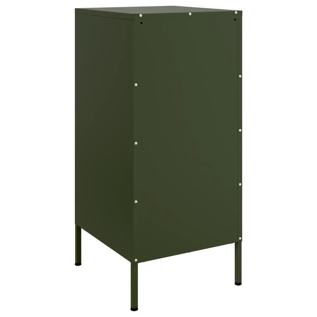 Credenze 2 pz | Madia | Buffet da pranzo | Armadio da pranzo Verde Oliva 36x39x79 cm Acciaio