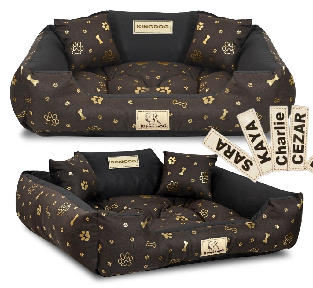 AIO FACTORY 75x65 cm KINGDOG Cuccia per cani impermeabile personalizzabile Golden Bones