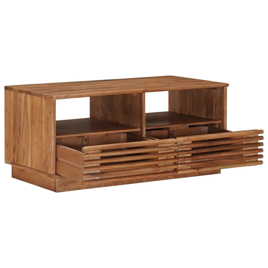 Tavolo da Caffè Fatto a Mano Marrone Teak 85 x 45,5 x 40 cm