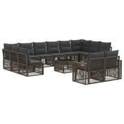 Set Divano da Giardino 13 pcs Grigio e Grigio Scuro polyrattan 3435272