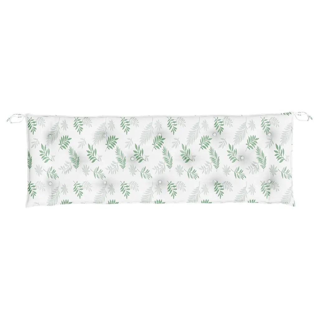 Cuscini Panca Giardino 2 pz-Cuscini per panchina da esterno Motivo a Foglie 150x50x7 cm Tessuto