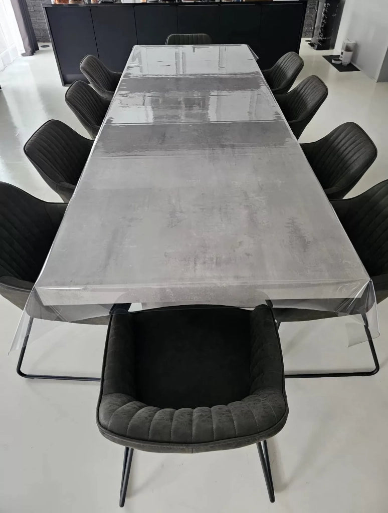 Tavolo nobilitato finitura beton l.180 p.100 h.76 (aperto 480cm ) (1637) - Mobili 2G