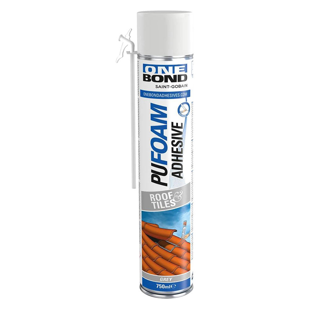 SCHIUMA POLIURETANICA TEGOLE/COPPI 'PU FOAM ROOF TILES' ml 750 - manuale- 12 pezzi  - ONEBOND