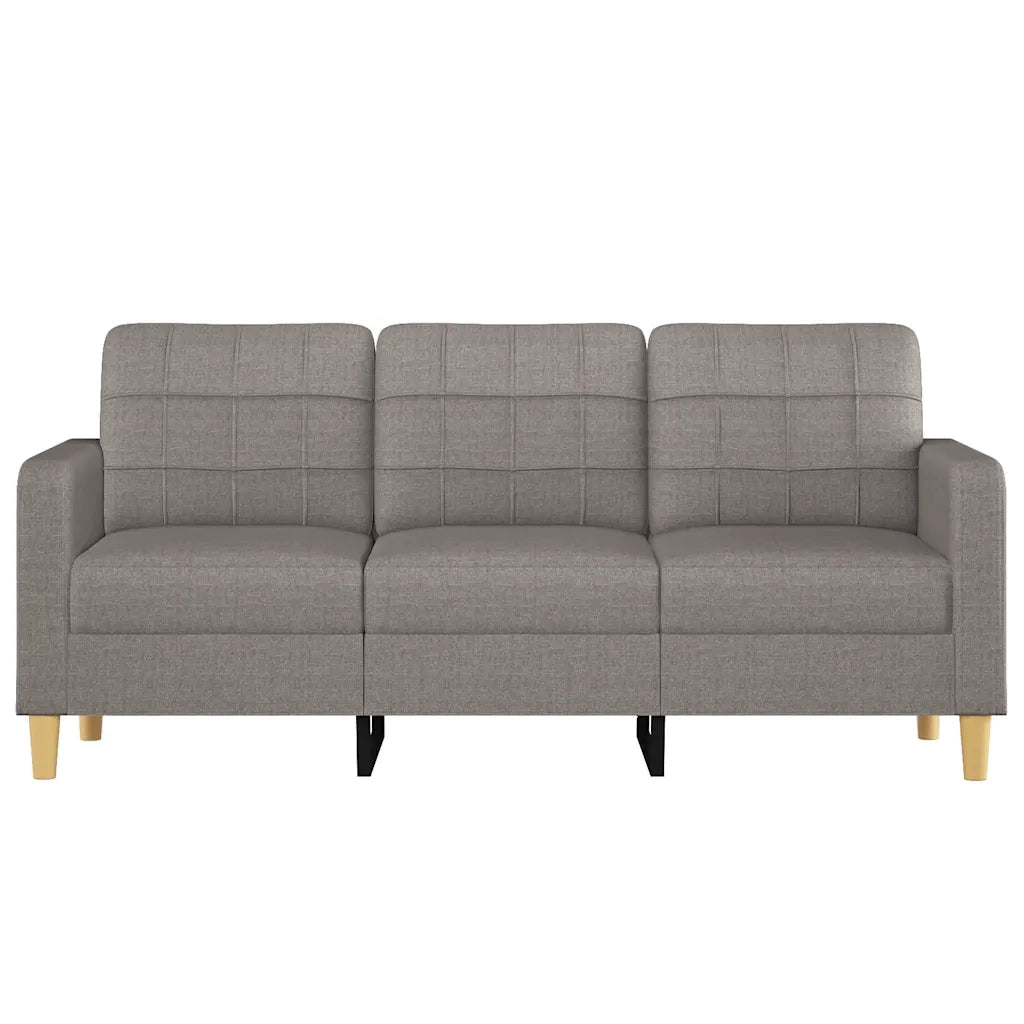 Divano a 3 Posti-Sofa 3 Posti Tortora 180 cm in Tessuto 496804