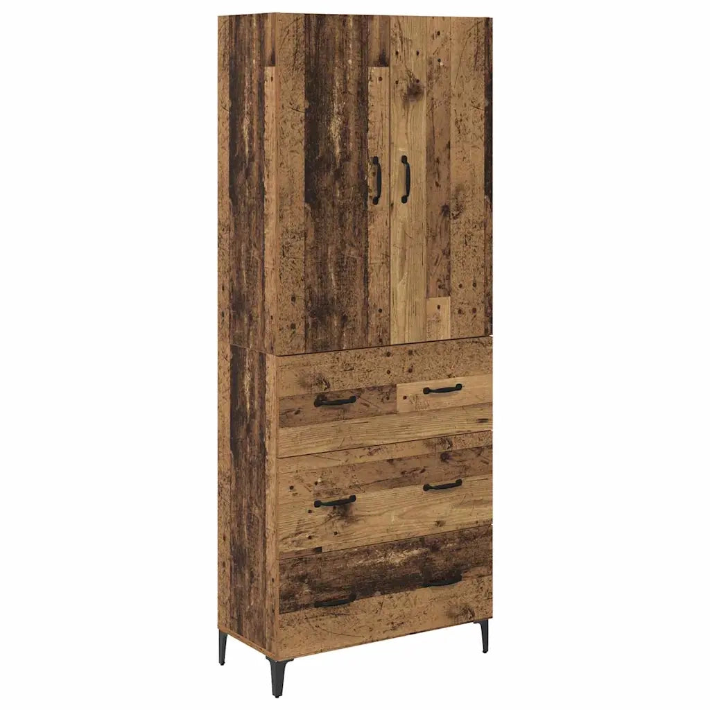 Credenza | Madia | Buffet da pranzo | Armadio da pranzo Legno vecchio 69,5 x 34 x 180 cm Legno multistrato