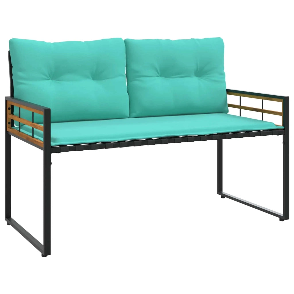 Set di Mobili da Esterno con cuscino 4 pz | Set Salotto da Giardino Turchese